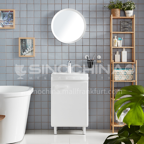 Modern style economic bathroom cabinet, White Freestanding sink bathroom vanity for apartment JN2012